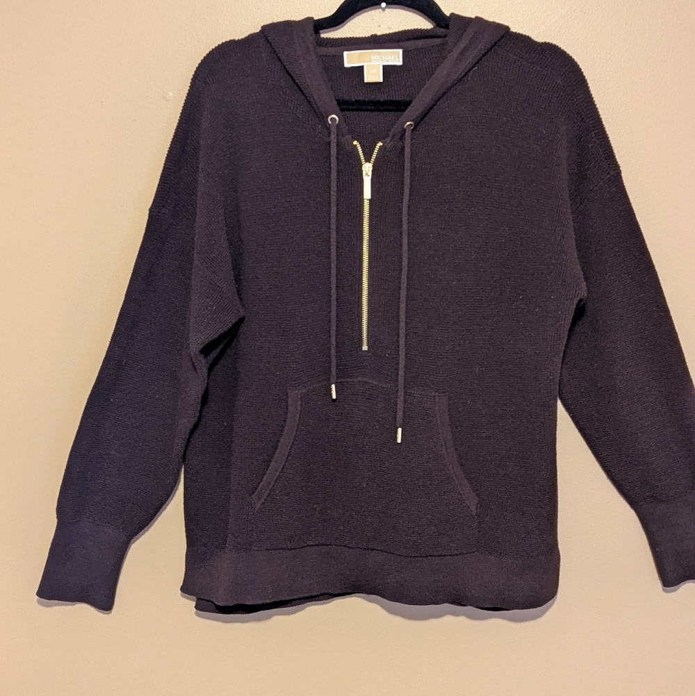 Women's Michael Kors Brown Hoodie Sweater